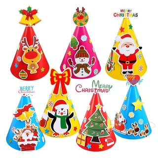 Mũ giấy tự trang trí chủ đề noel