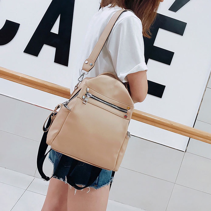 Balo Màu Sắc Đơn Giản Phong Cách retro Cho Nữ