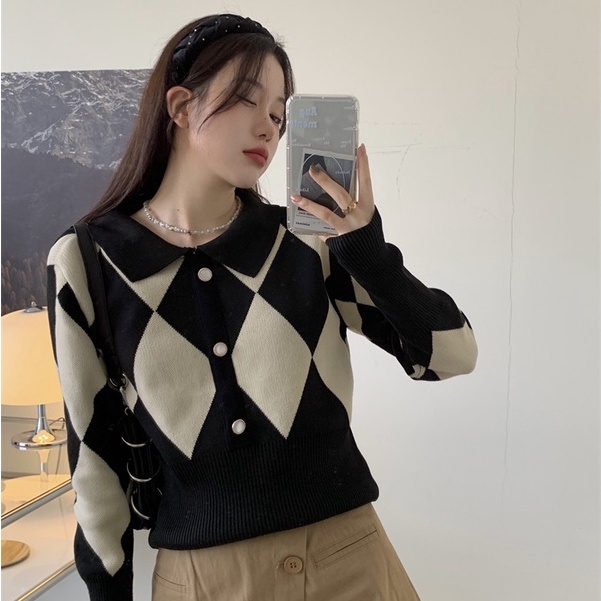 SUXI Áo Croptop Dệt Kim Tay Dài Dáng Ôm Phong Cách Hàn Quốc Thời Trang Mùa Thu Mới Cho Nữ