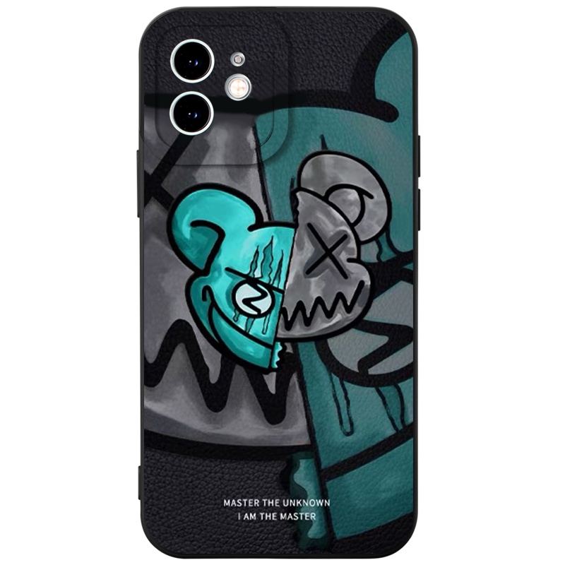 Ốp lưng GUMAN Mềm nam ngầu màu đen dễ thương đẹp Cho iPhone 14 13 12 11 Pro Max SE 2020 X XR XS 8 7 ip 6S 6 Plus kute XYB1046