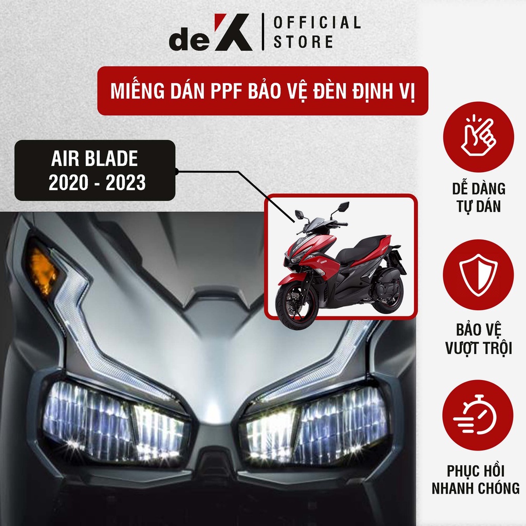 Miếng dán PPF Đèn định vị xe Air Blade 2020 2023 Tự Làm Lành Vết Xước - Không bị đọng nước mưa- Dễ dán