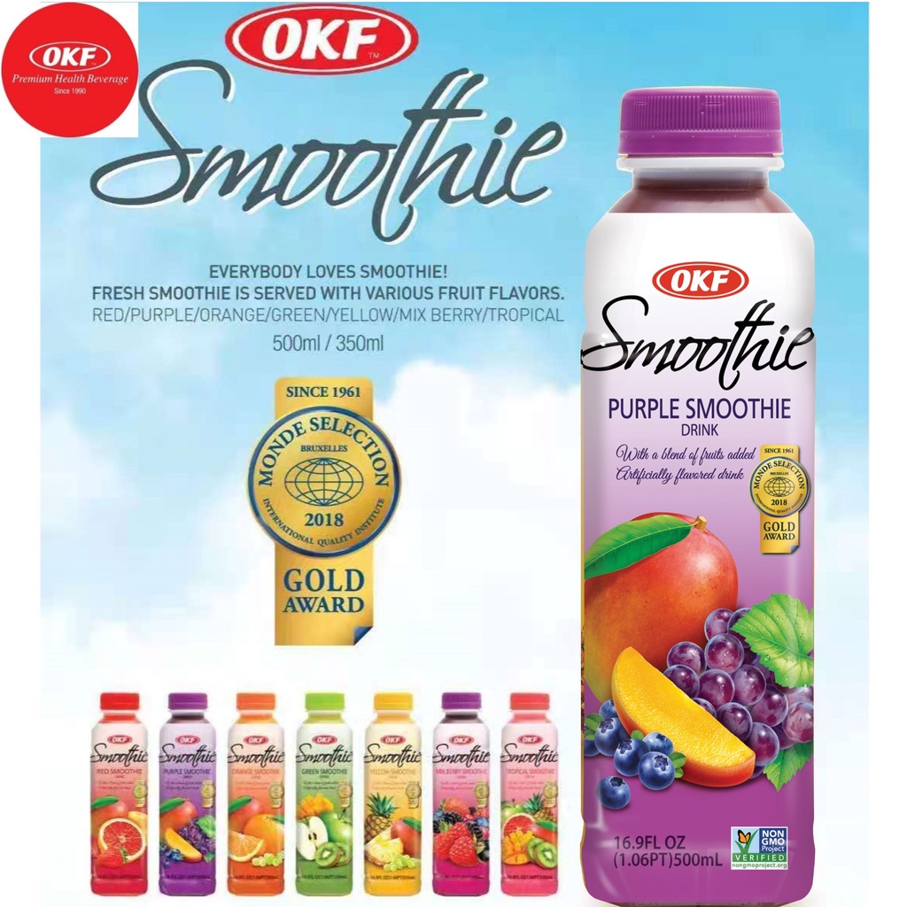 Nước sinh tố tím (nho đỏ - việt quất - xoài) OKF 500ml