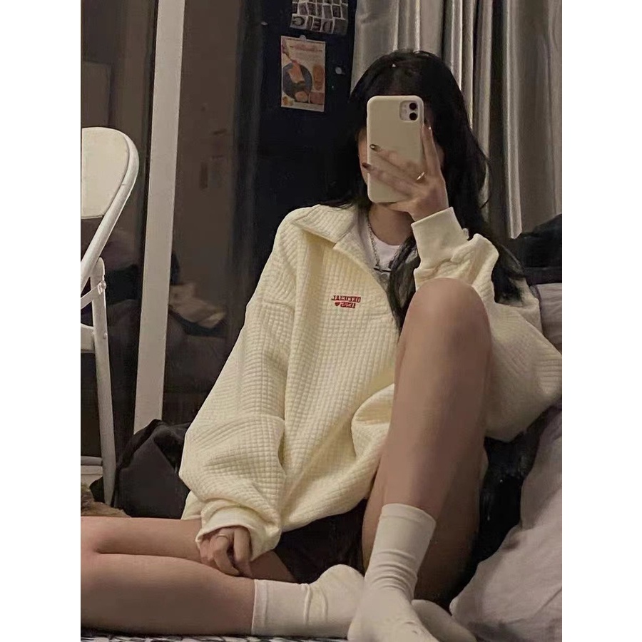 Áo Thun Dáng Rộng Thoải Mái Ấm Áp Cho Nữ