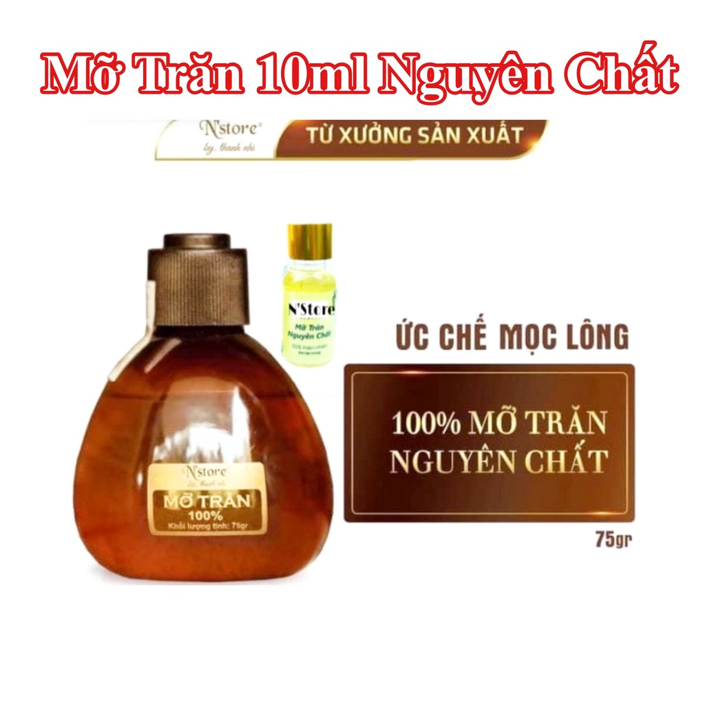 Lọ 10ml Mỡ Trăn Nguyên Chất Triệt Lông