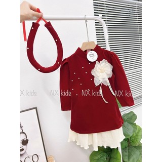 Cặp áo dài rồng-hoa cho bé