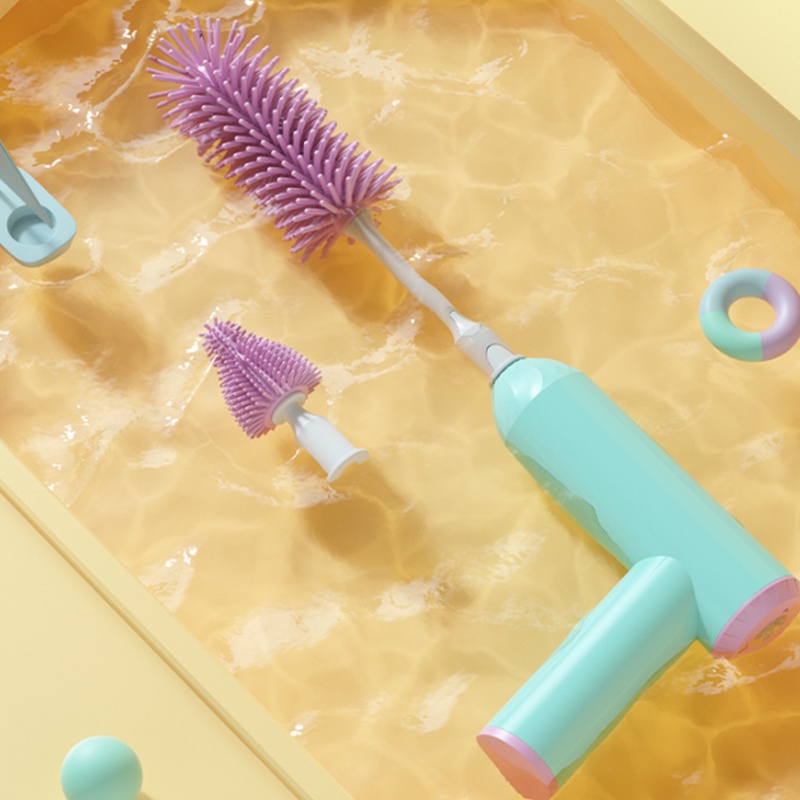 Cọ Vệ Sinh Bình Sữa Em Bé Bằng Điện Đa Năng Bằng Silicone