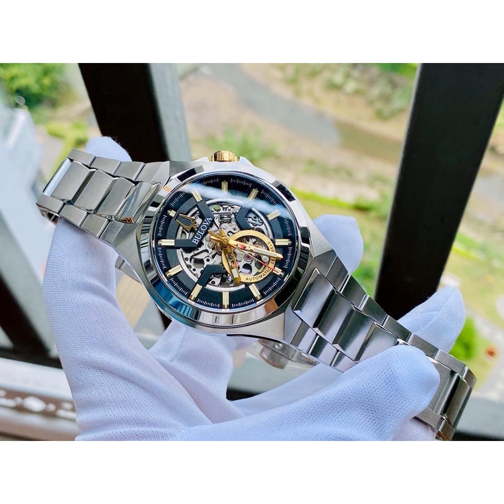 Đồng hồ nam dây thép Bulova Maquina Automatic 98A224