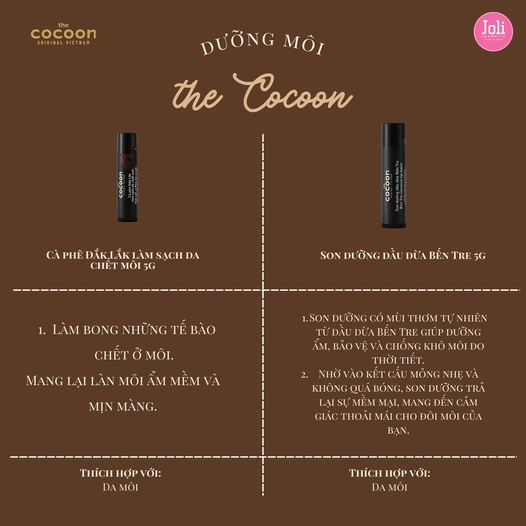 Son dưỡng dầu dừa Bến Tre Cocoon dưỡng ẩm môi 5g