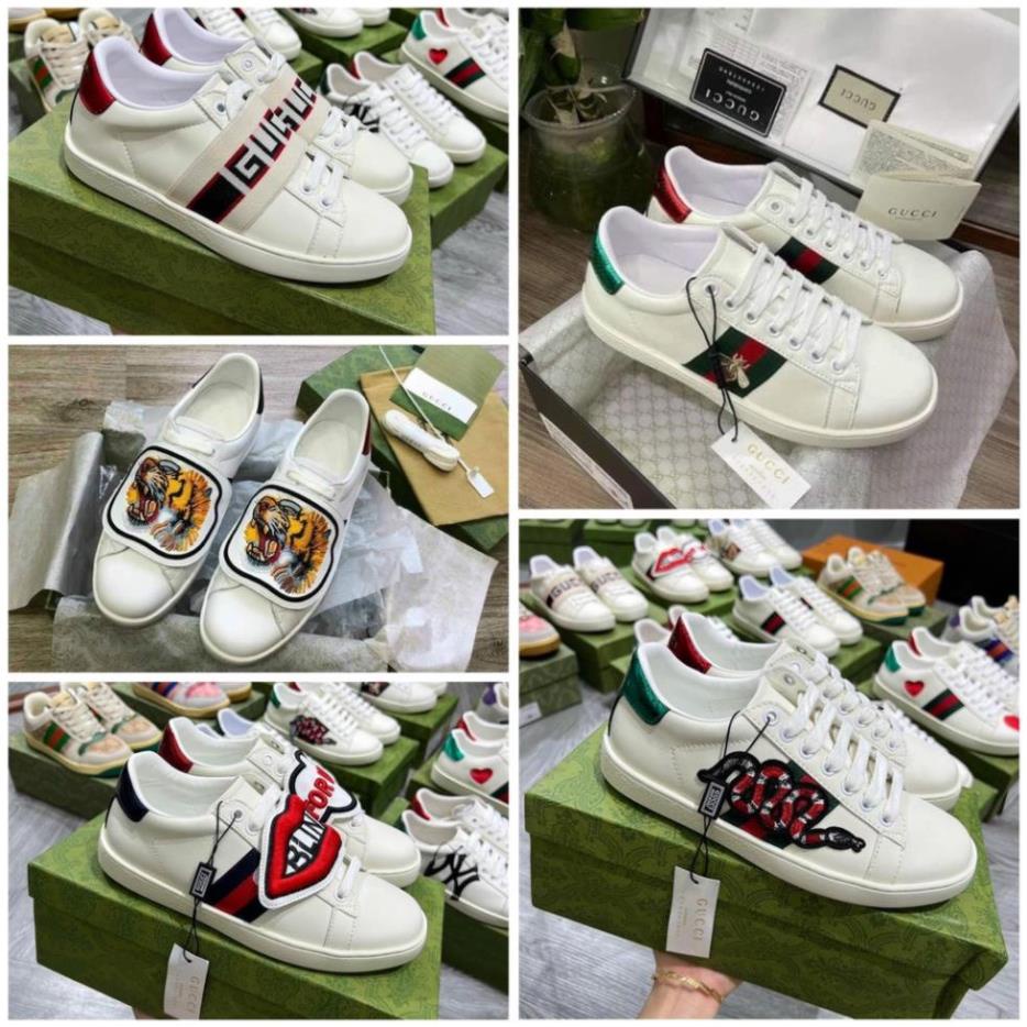 Giày sneaker GUCCI Ong, GC Môi, gc rắn thêu các mẫu mới full phụ kiện + hộp xanh cứng