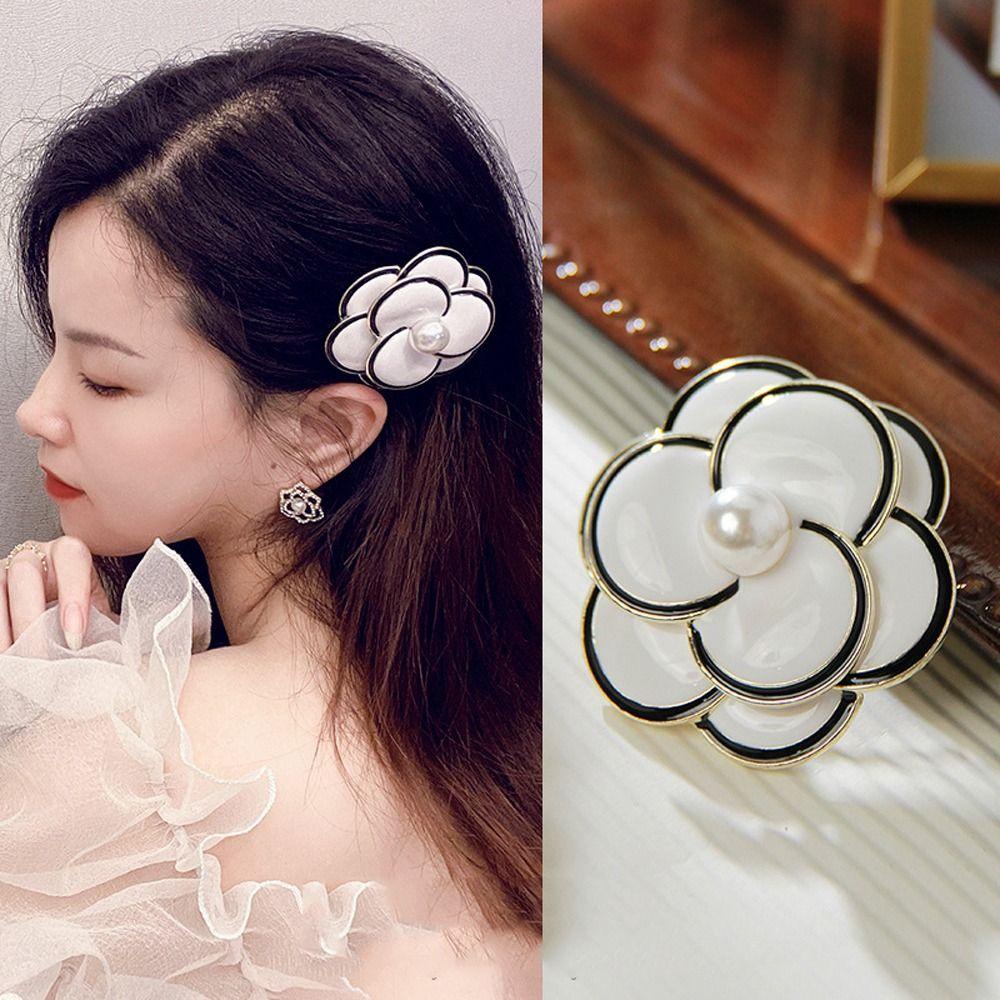 QQMALL Kẹp Tóc Đuôi Ngựa Họa Tiết Hình Học Cá Tính Cho Nữ