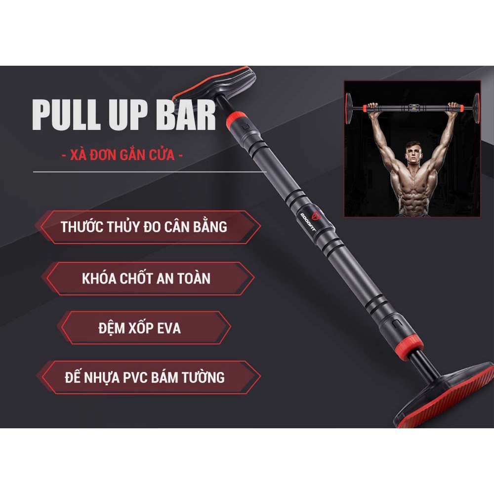 Xà Đơn Treo Tường 2023 Tích Hợp Giọt Nước Chỉnh Thăng Bằng Chịu Lực 250kg Quick Sport + Găng Tay