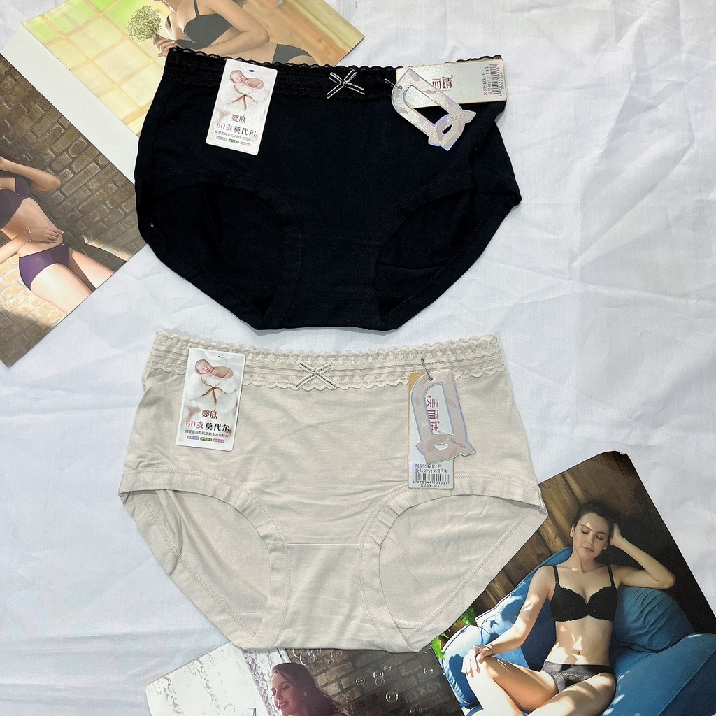 Quần lót nữ cotton viscose cao cấp 133 mềm mại thấm hút mồ hôi thoáng mát freesize từ 45kg-60kg