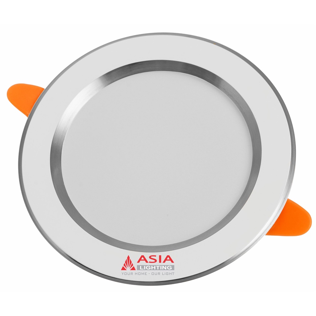 Đèn âm trần Asia thân nhôm - DOB 9W/D90, viền Vàng, Bạc, nhiều chế độ màu ánh sáng, bảo hành 2 năm