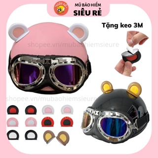 Hình ảnh Tai gấu trang trí mũ bảo hiểm, Phụ kiện gắn trang trí nón bảo hiểm nữa đầu, 3/4 siêu cute và độc đáo chính hãng