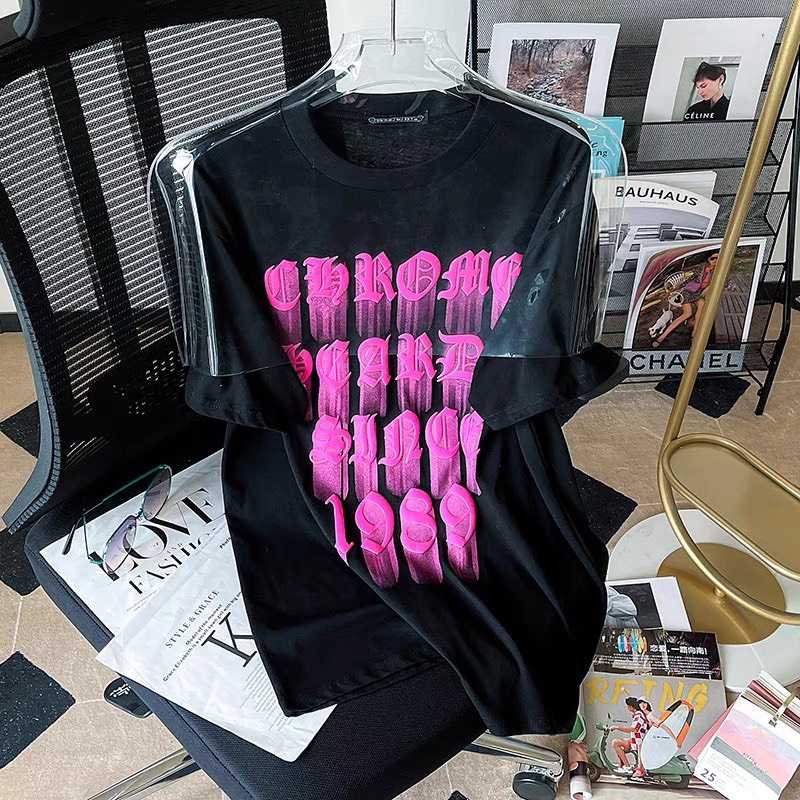 Áo Thun G.C Đen Trắng Chữ Hồng 1989 Dành Cho Nam Nữ Phong Cách CHẤT