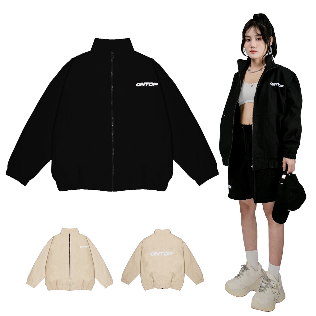 Áo khoác nam nữ form rộng chất liệu kaki - Oversized jacket kaki O18-AK9