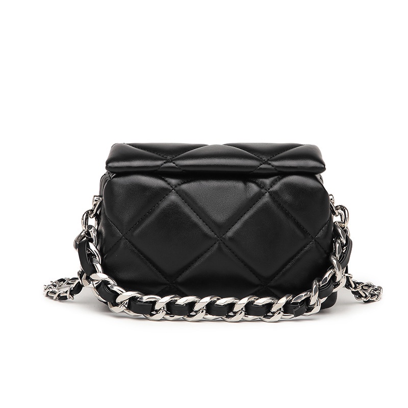 Túi Đeo Chéo Hình Vuông Cỡ Nhỏ Phối Dây Đeo Sợi Xích Thời Trang Cho Nữ