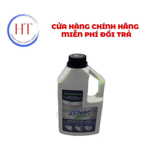 Zclean 3 in 1 tẩy lồng, thông cống, làm sáng Inox thể tích 1000ml