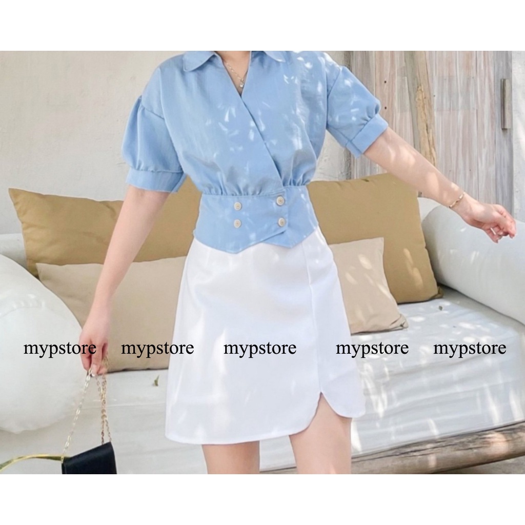 Chân váy chữ A xẻ V xinh xắn mypstore CV03