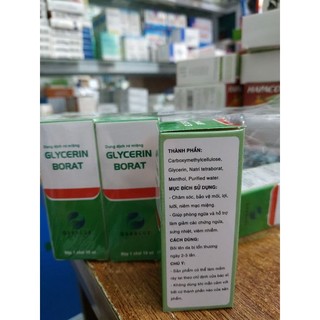 Dung dịch rơ miệng Glycerin borat ,làm slime cho bé