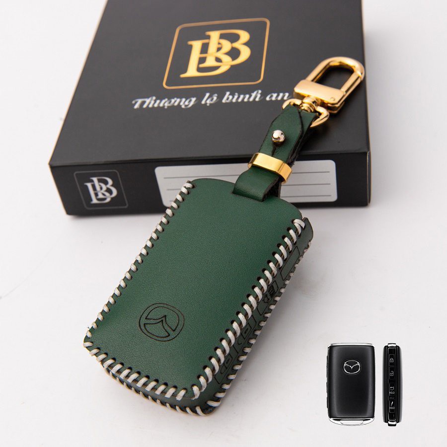 Bao Da Chìa Khóa Mazda Cx5-2023, Mazda 3.2020 -2022, Mazda Cx3, Da Bò Nhập Khẩu ITALIA, Khắc Tên + Số ĐT Chủ Xe