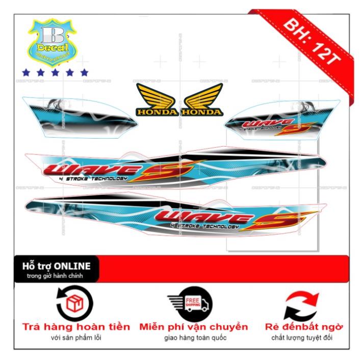 FREE SHIP + SALE SỐC +DECAL PVC 5 LỚP CHẤT LƯỢNG CAO Tem rời wave S 2016 trắng phố decal