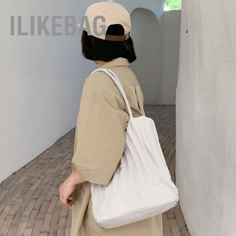 Có thể bán buôn Túi tote dành cho phụ nữ Nhẹ nhàng mềm mại Thanh lịch đeo vai hàng tạp hóa Văn phòng trường học mua sắm Ilikebag Hàng giao ngay