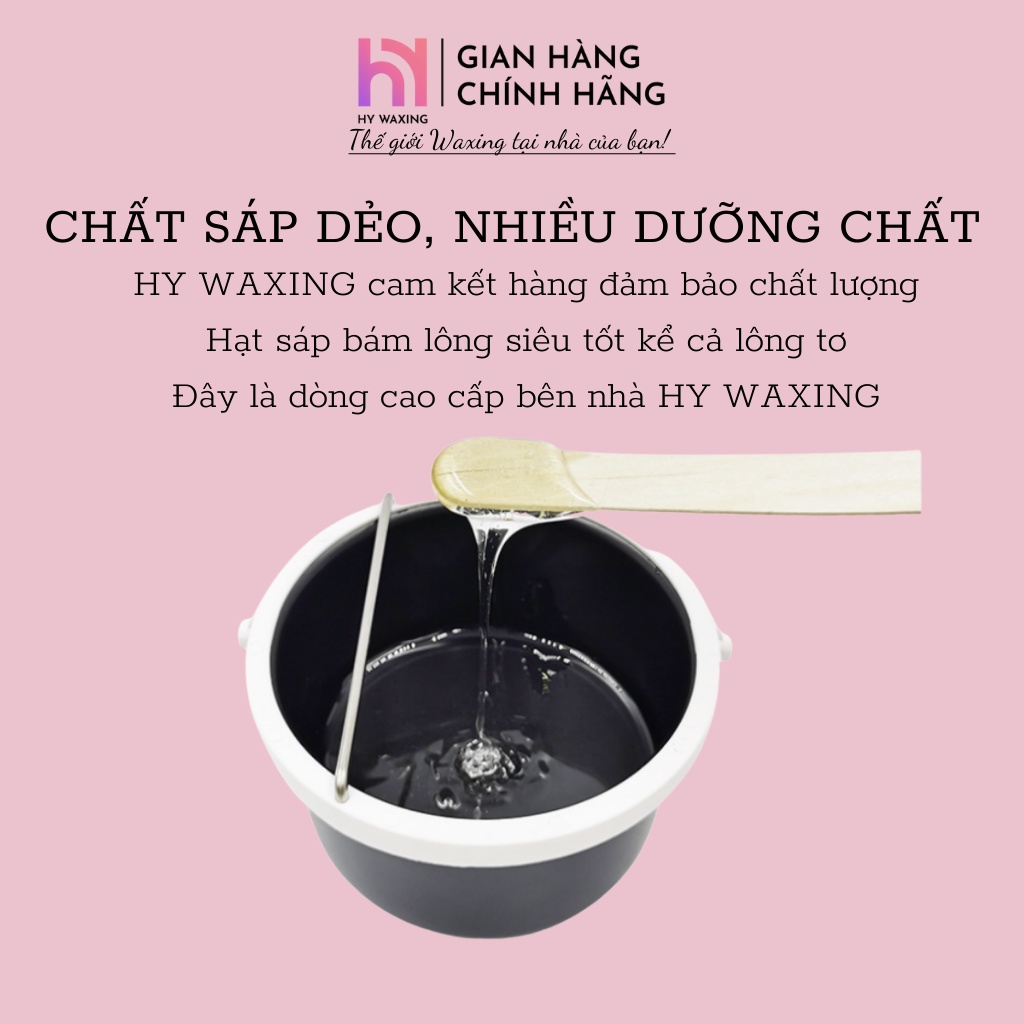 [CHE TÊN] Combo 100gr Sáp Trong Suốt + Nồi Nấu Sáp Wax Lông ProWax100 HY WAXING Tặng Kèm Que