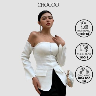 Áo cúp ngực CHOCOO Melisa Top thiết kế ống tay rời chất vải trượt xốp cao cấp
