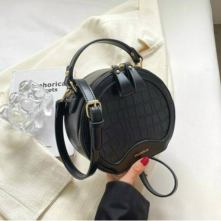 Túi Xách Nữ Tròn, Túi Đeo Chéo Trống Tròn Kèm Móc Khóa Gấu - T1022/ T1125