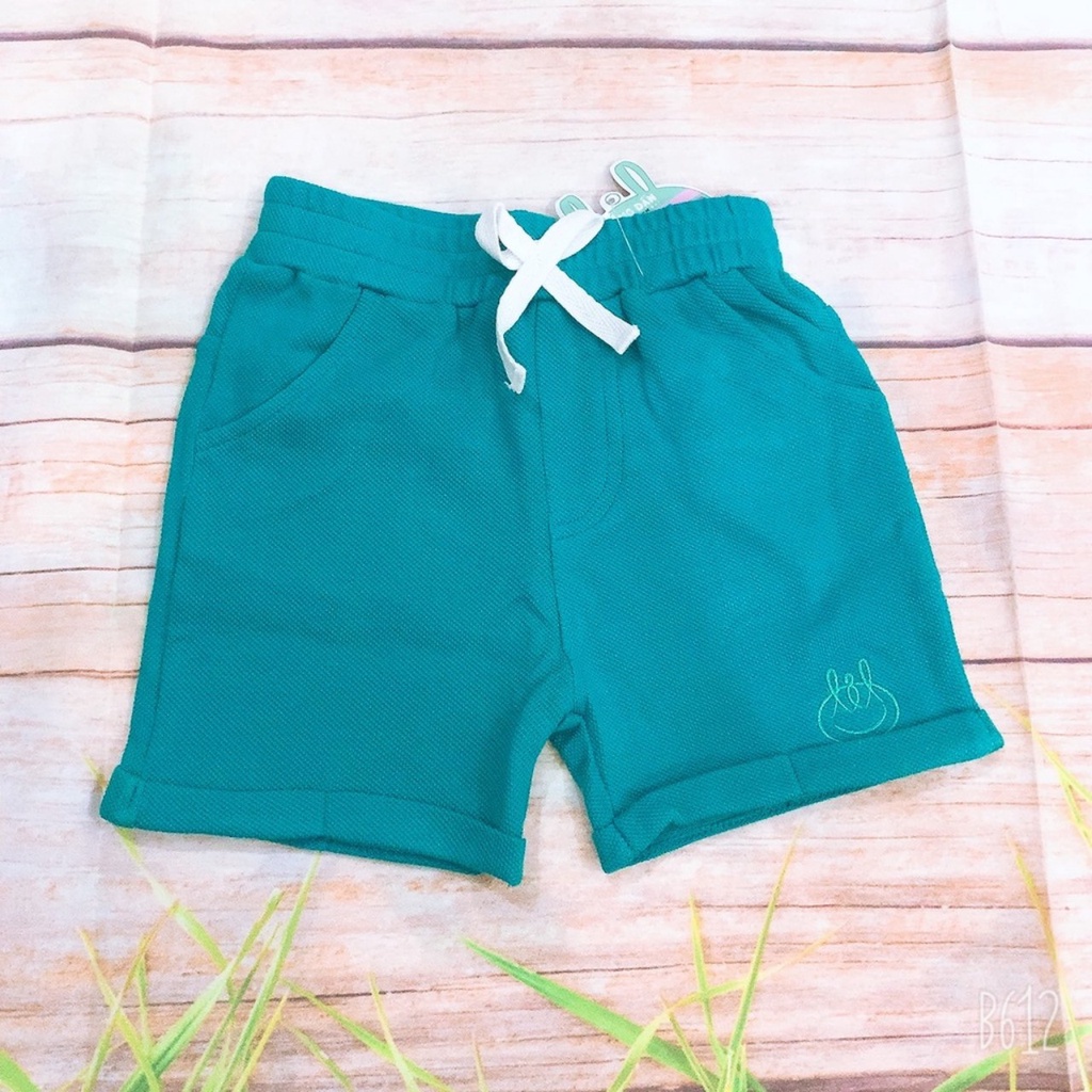 Quần đùi gấp gấu, quần đùi thể thao cotton hè cho bé Little love