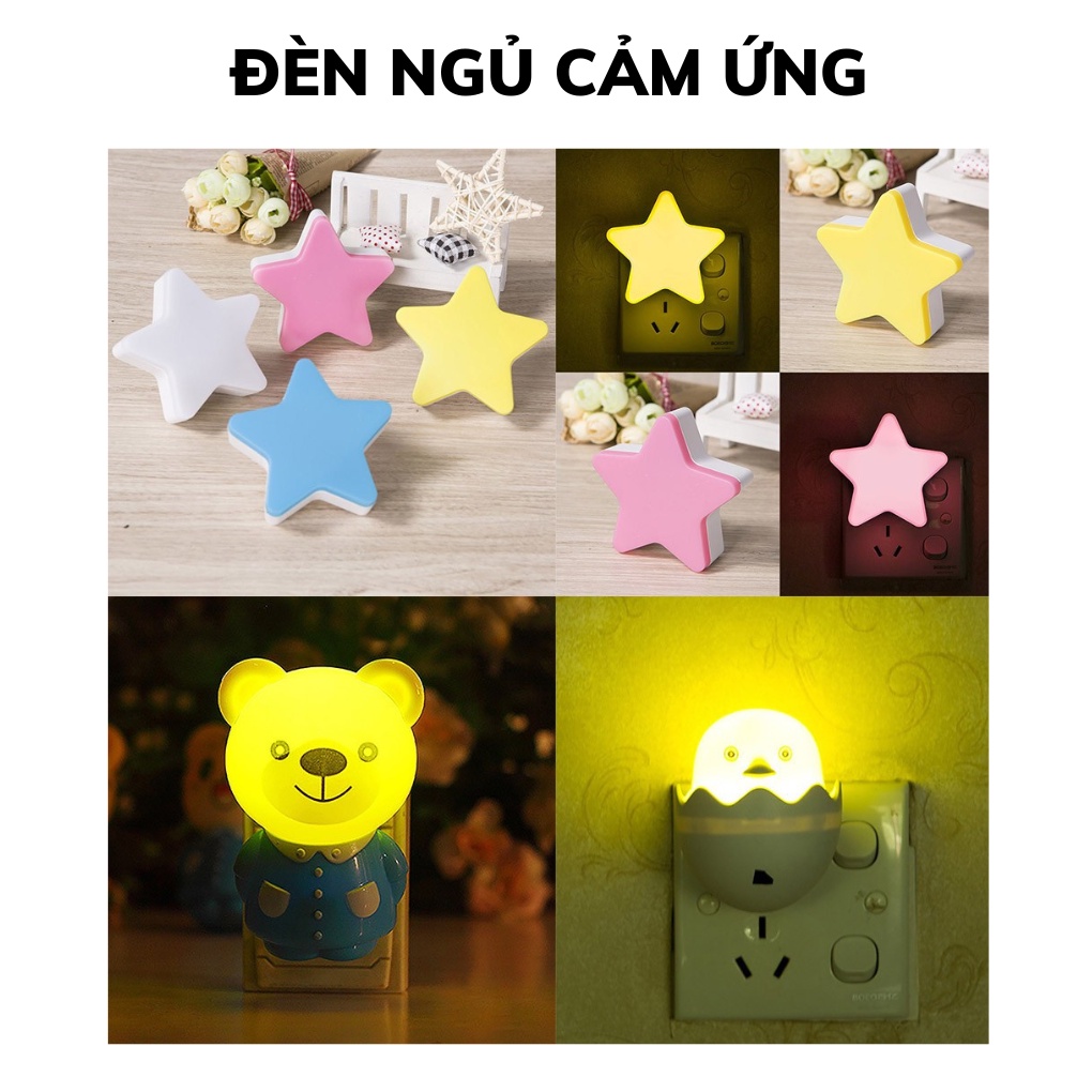 Đèn ngủ led cảm ứng, đèn ngủ cảm biến tự động bật tắt ánh sáng, kiểu dáng ngộ nghĩnh