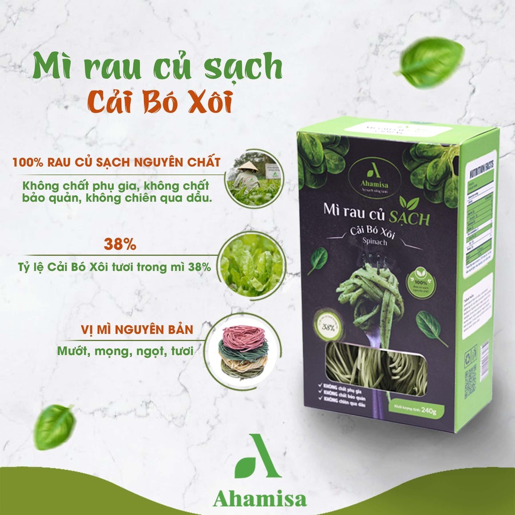 Combo Ngũ Sắc Mì Rau Củ Sạch Ahamisa, Mì Ăn Kiêng, Mì Rau Củ Cho Bé, Ăn Chay, Thực Dưỡng 1,2 KG