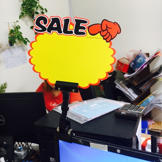 Gói giấy ghi tên, mức giảm giá sản phẩm 10 tờ màu sắc bắt mắt dùng với kẹp mica 2 đầu