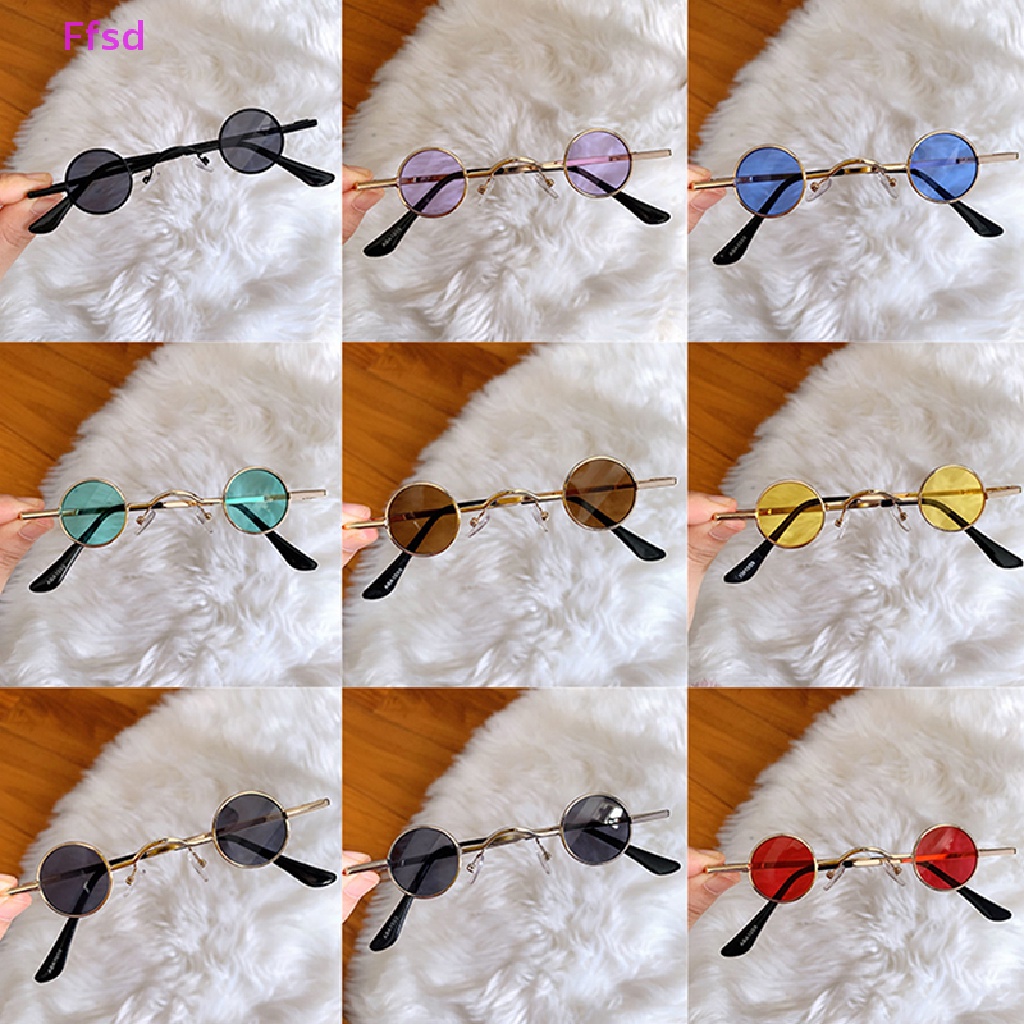 Kính Mát Gọng Tròn Nhỏ Bằng Kim Loại Phong Cách Punk Cổ Điển Thời Trang