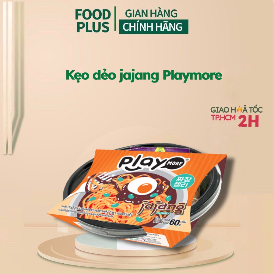 Kẹo dẻo hình tô mì trộn Hàn Quốc Jajang loại 60g thương hiệu Playmore