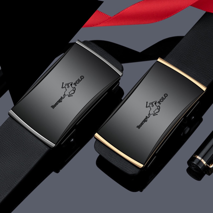 Thắt lưng nam cao cấp boersgvt polo, dây nịt nam da thời trang khóa tự động