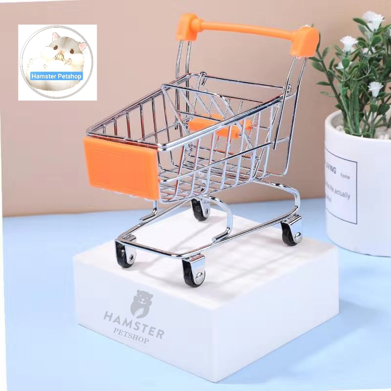 Đồ chơi xe đẩy mini cho vẹt, hamster, chim