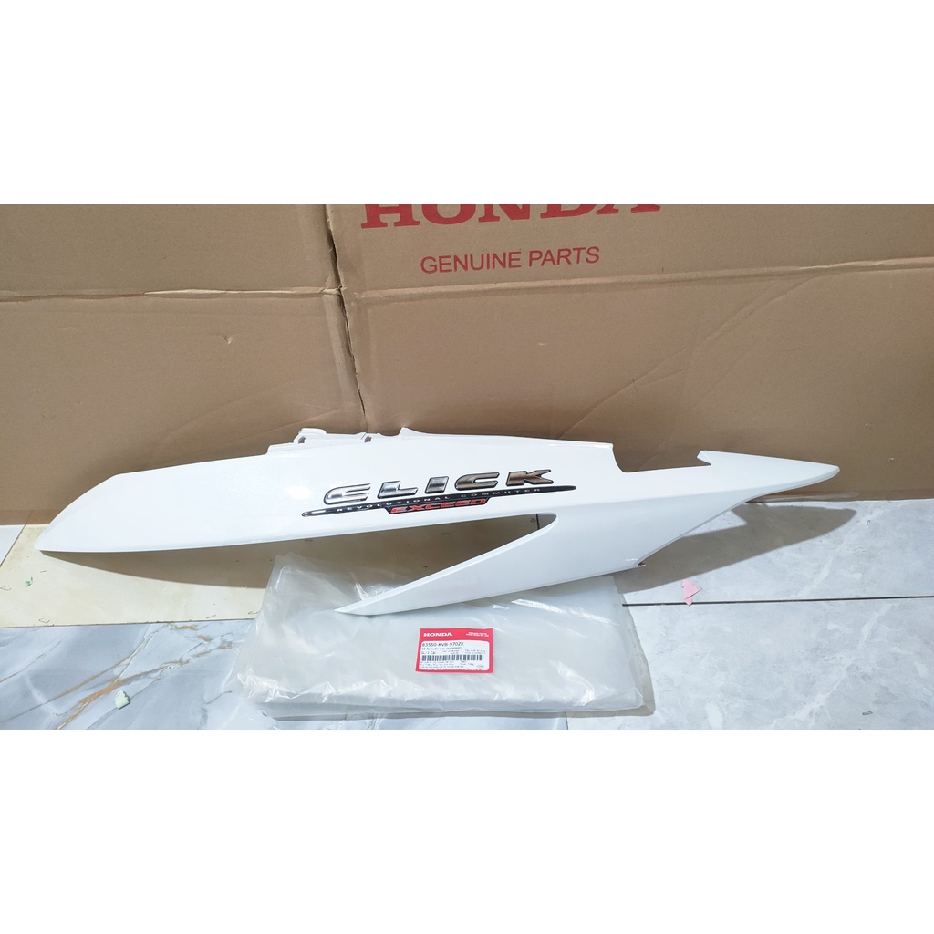 Bộ ốp sườn bên trái - ốp thân HONDA CLICK năm 2006-2010 màu Trắng. *NHA96P*