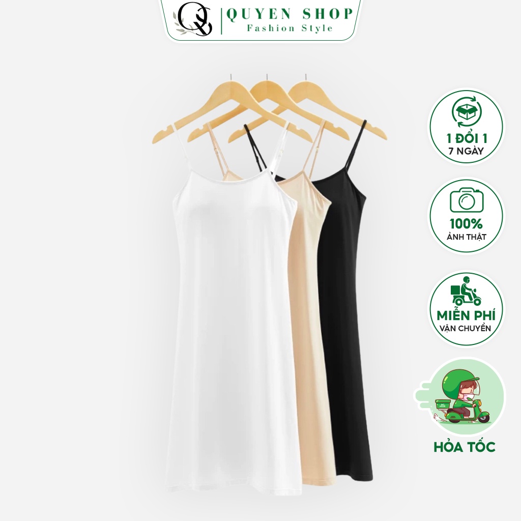 Váy Lót 2 Dây Mềm Mịn Thoáng Mát Có Dây Tăng Đưa - QS QUYEN SHOP