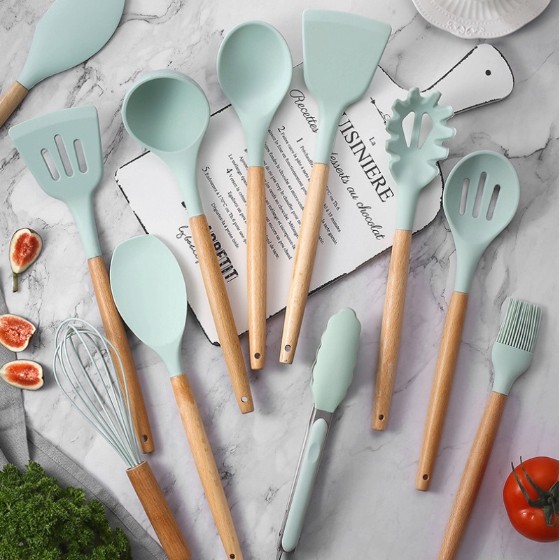 Dụng cụ nấu ăn làm bánh chịu nhiệt độ cao 11 món chống dính silicon dùng trong nhà bếp titiroom