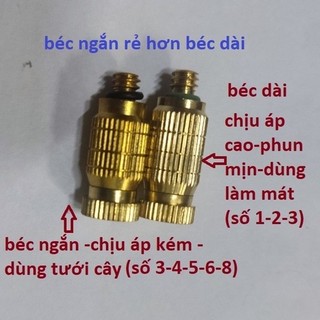 Béc phun sương bằng đồng (số 1-2-3-5-8)