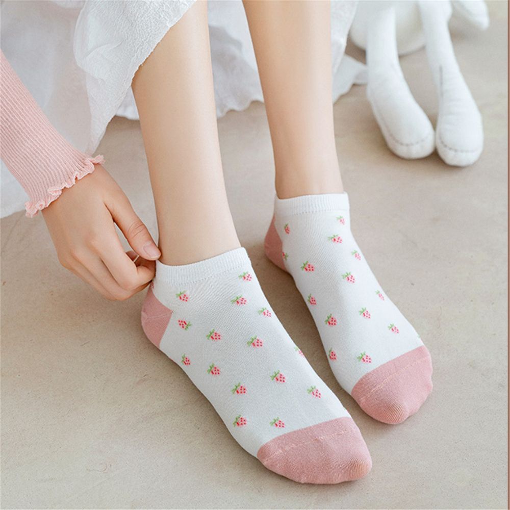 Combo 6 Tất hồng cổ ngắn Muzini vớ nữ thêu hình hoa tone màu nhẹ nhàng nữ tính TN70