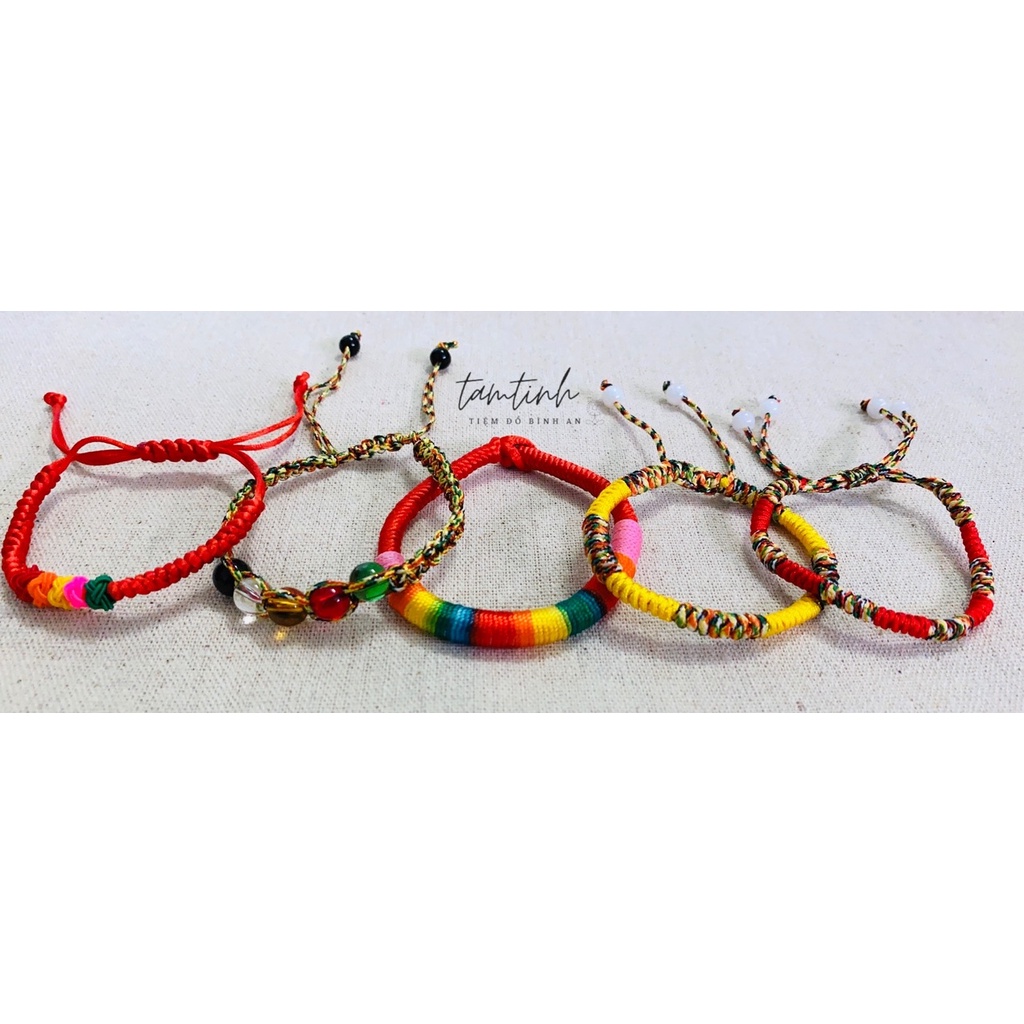 Vòng Tay Ngũ Sắc Tây Tạng Bình An May Mắn