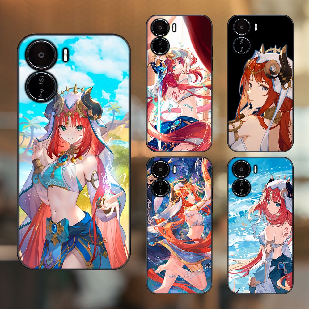 Ốp lưng Vivo Y16 viền đen in hình Nilou Genshin Impact