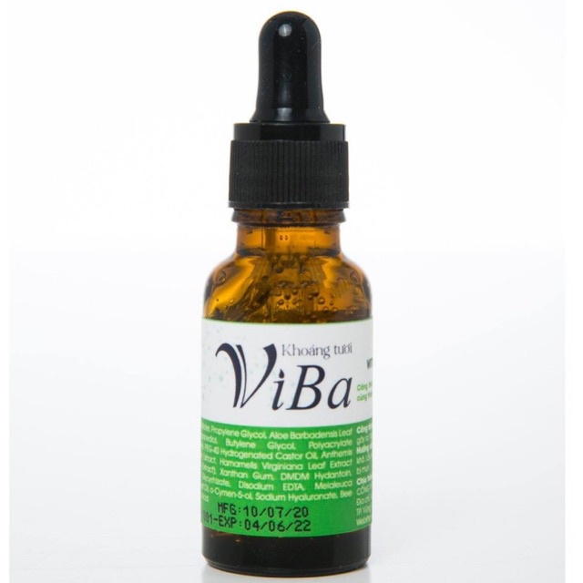 Serum giảm mụn, mờ thâm sáng da VIBA chiết xuất khoáng tươi tràm trà nọc ong