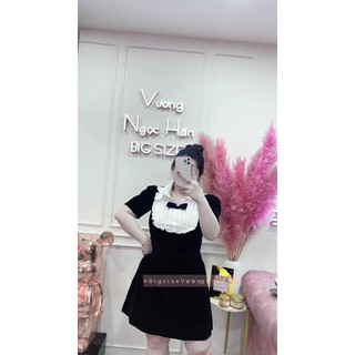 ĐẦM NHUNG PHỐI CỔ TRẮNG BIGSIZE ( ngắn và dài )
