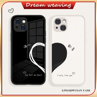 Ốp Điện Thoại Mặt Kính Hình Trái Tim Cho Iphone 7 / 7plus / 8 / 8plus / x / xs / se / xr / 11 / 12 / 13 / 14 / pro / max