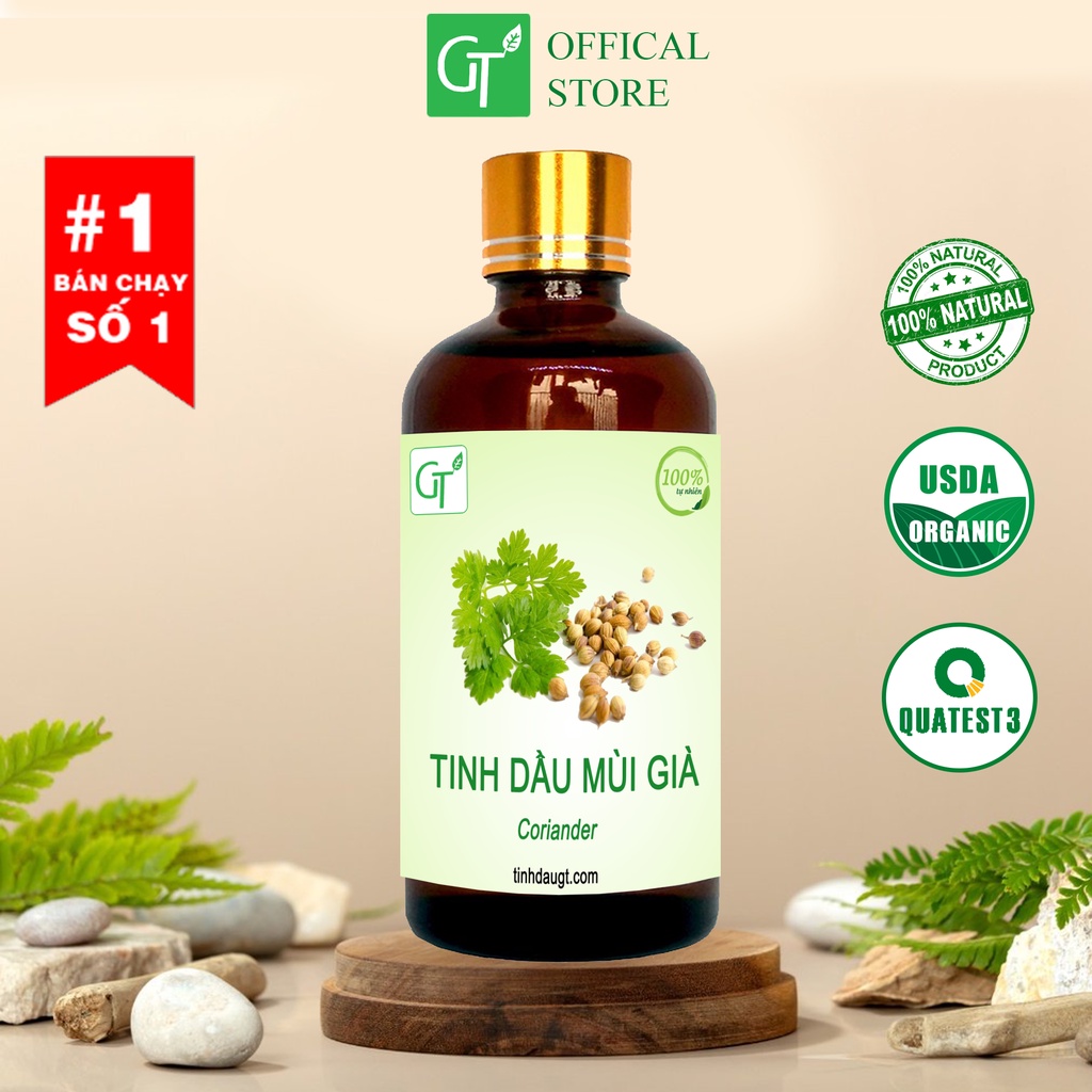 Tinh Dầu Mùi Già Nguyên Chất GT - 100% Thiên Nhiên - Tắm Giao Thừa - Thấy Mùi Già Là Thấy Tết