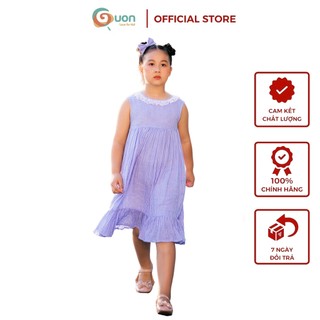 (7-28kg) Váy caro GUON Ngọc Nhi vải cotton thoáng mát cho bé 1 2 3 4 5 6 7 8 9 tuổi
